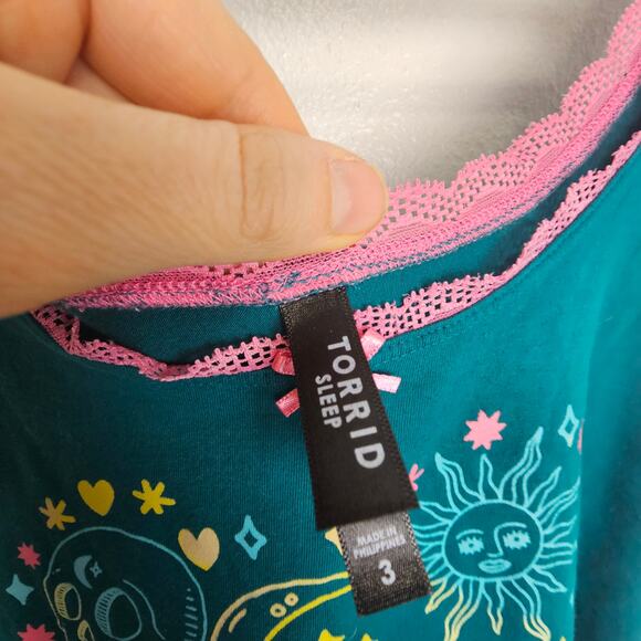 Torrid Sleep Tank Top Sleeveless Pajama Top Moon Print Shirt Women 3X - Picture 5 of 7